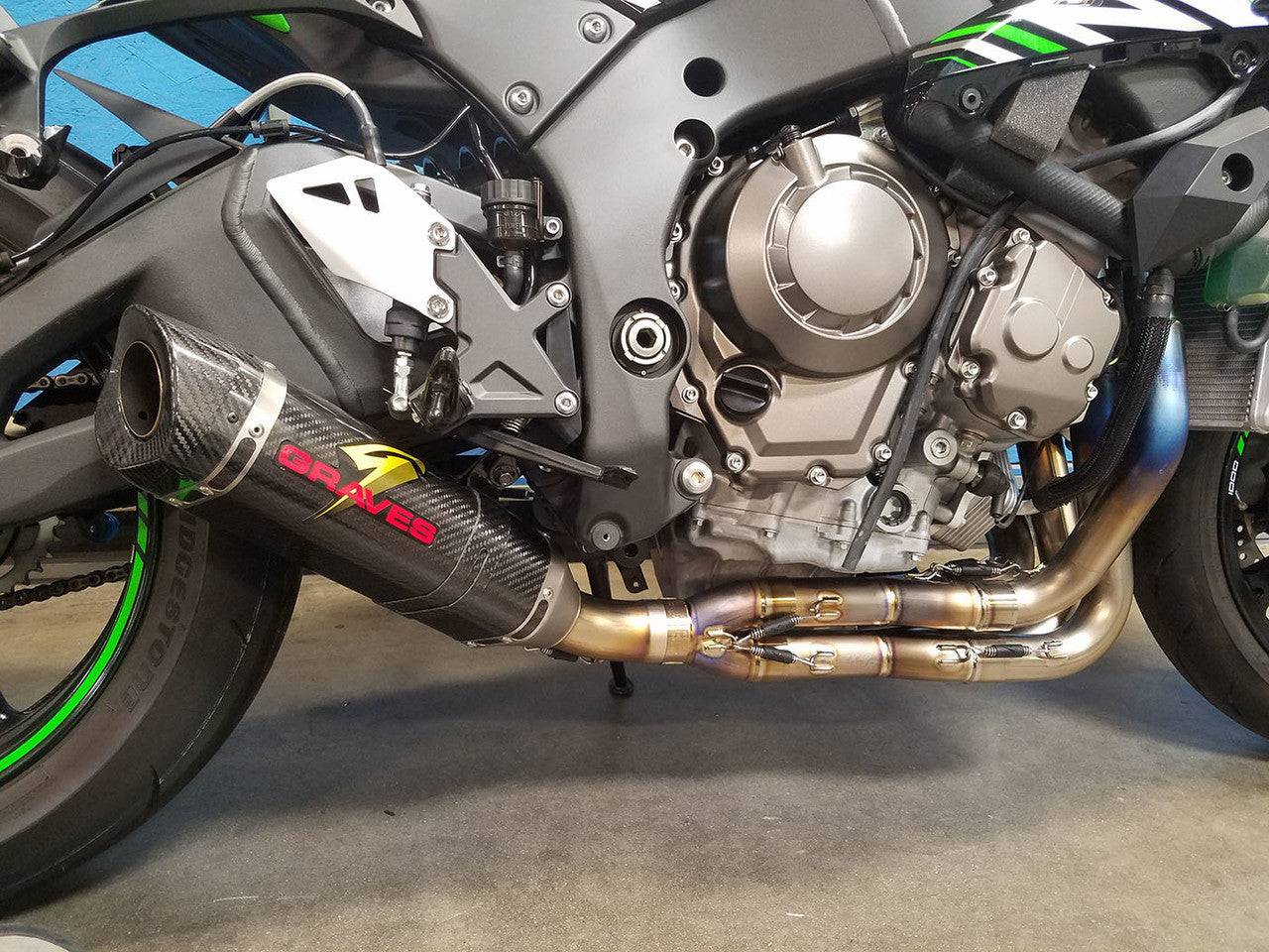 Graves LINK LOW Mount Full Exhaust System Kawasaki Ninja ZX-10R ZX-10R 2016-2024 - Adventure Parts