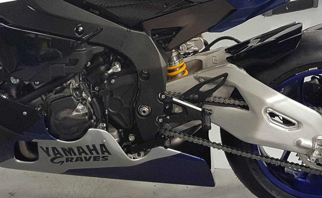 Graves Motorsports Fixed Rearsets Yamaha R1 2015-2024 - Adventure Parts