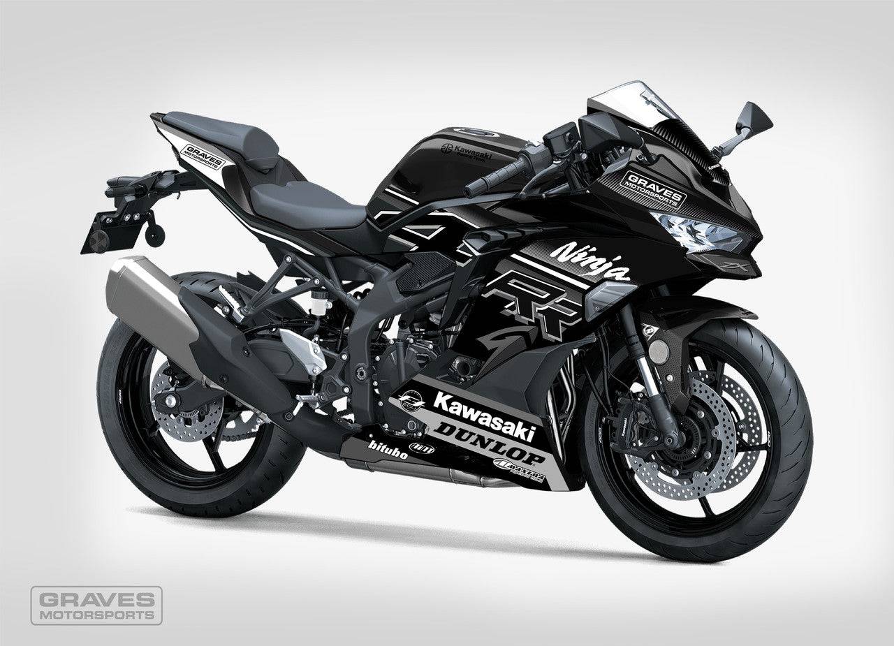 Graves OEM Bodywork Graphics Set - Greyscale Kawasaki ZX-4RR - Adventure Parts