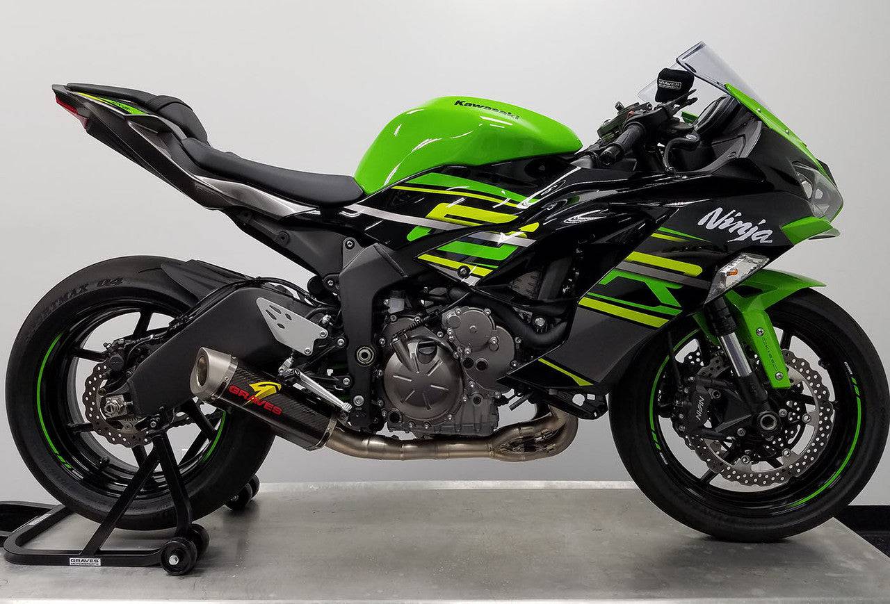 Graves WORKS Full LINK Titanium Carbon Exhaust Kawasaki Ninja ZX-6R 2019-2024 - Adventure Parts