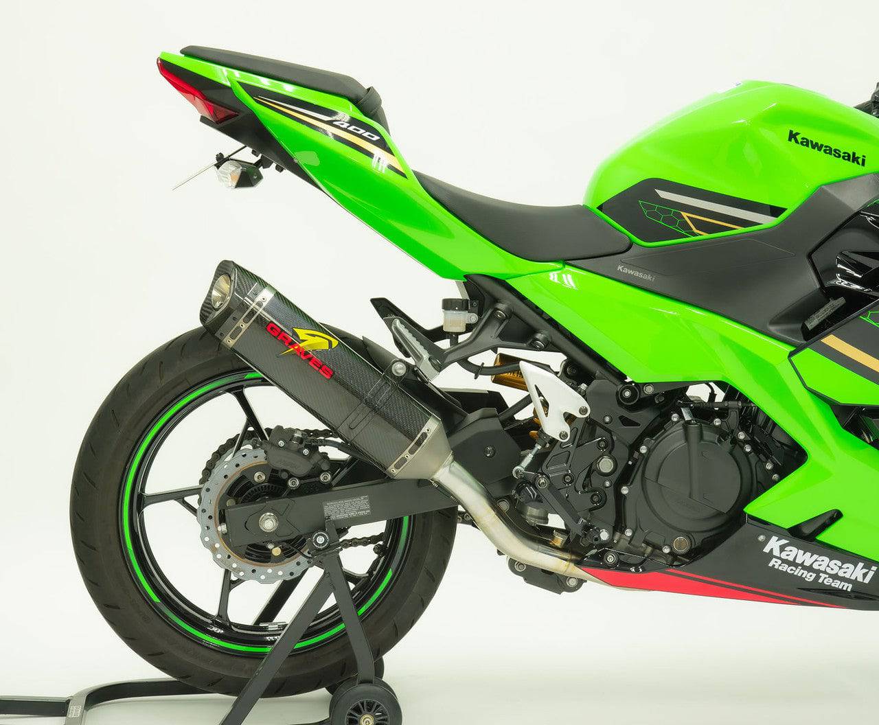 Graves WORKS2 Full Exhaust System Kawasaki Ninja 400/500 2018-2024 - Adventure Parts