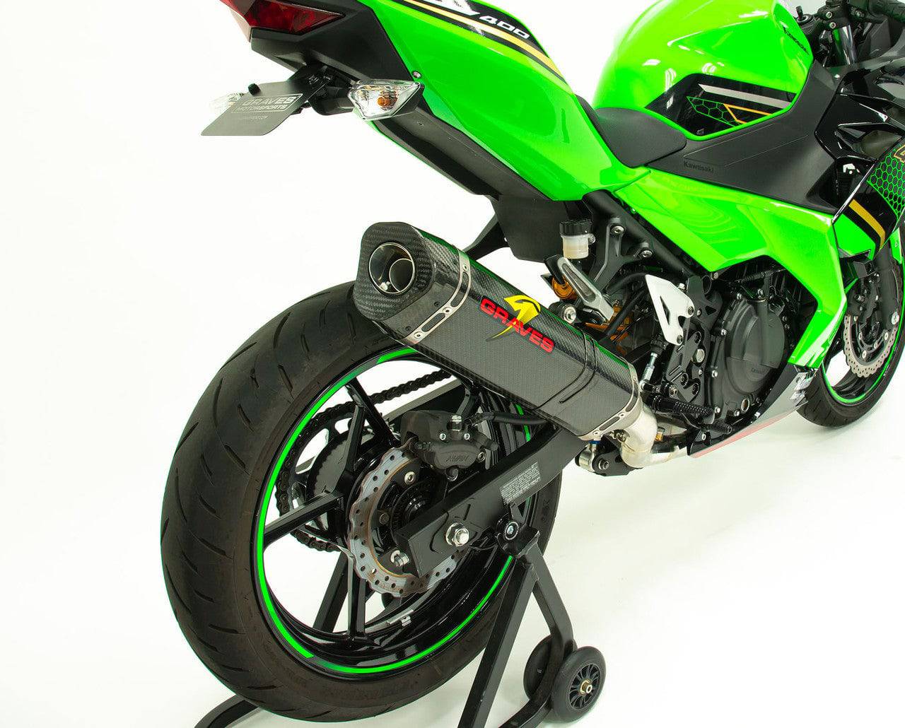 Graves WORKS2 Full Exhaust System Kawasaki Ninja 400/500 2018-2024 - Adventure Parts