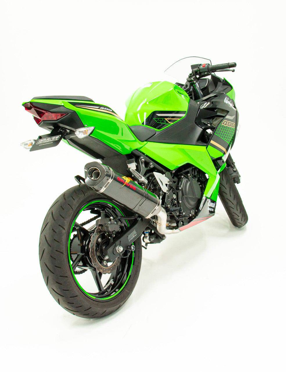 Graves WORKS2 Full Exhaust System Kawasaki Ninja 400/500 2018-2024 - Adventure Parts