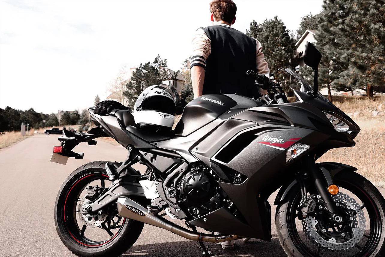 Hindle Evolution Megaphone Full System Kawasaki Ninja 650/Z650 2017-2024 - Adventure Parts