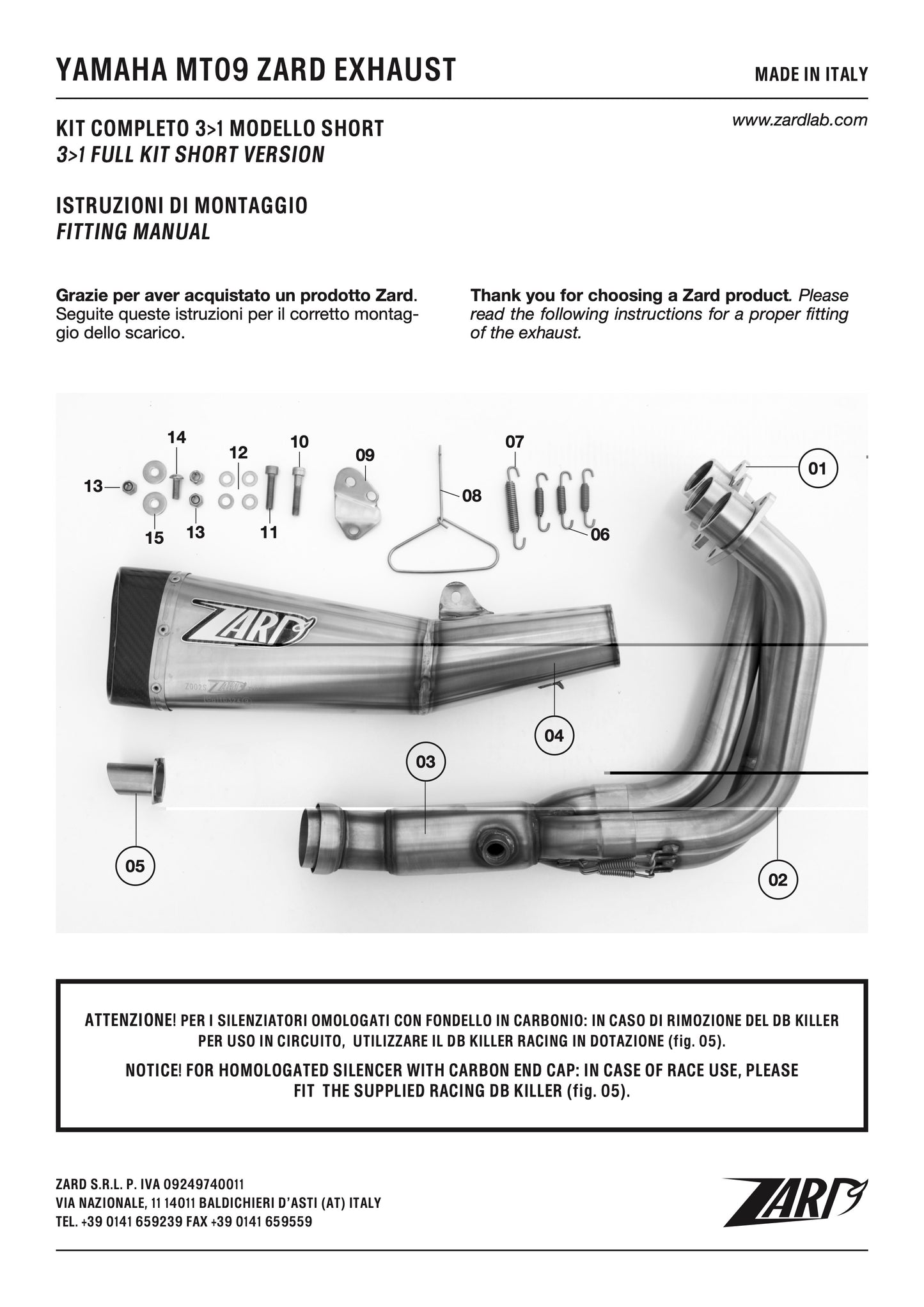 ZARD Exhaust Full Kit Yamaha Tracer 900 2015-2016 - Adventure Parts
