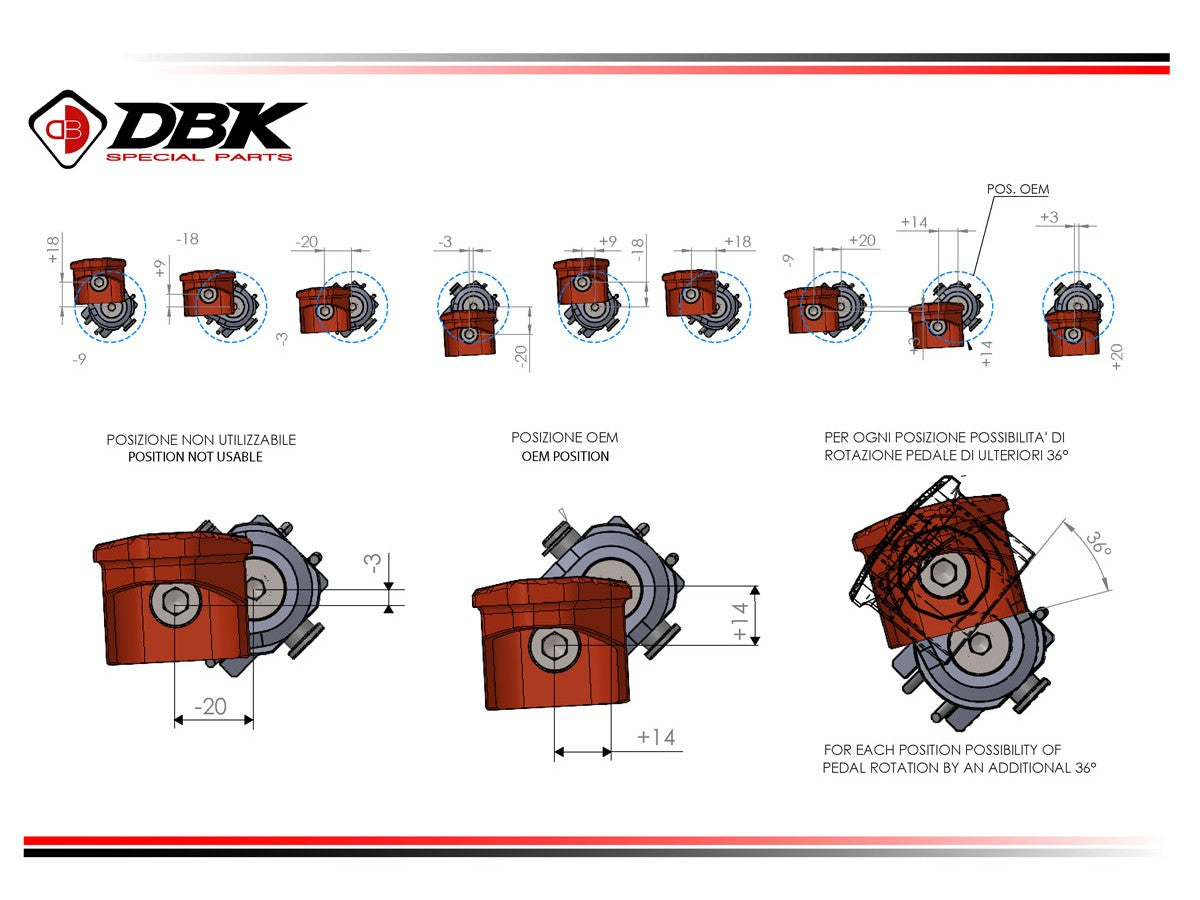 DBK Footpegs Touring Adjustable Pilot Kit BMW R1300GS 2024-2025