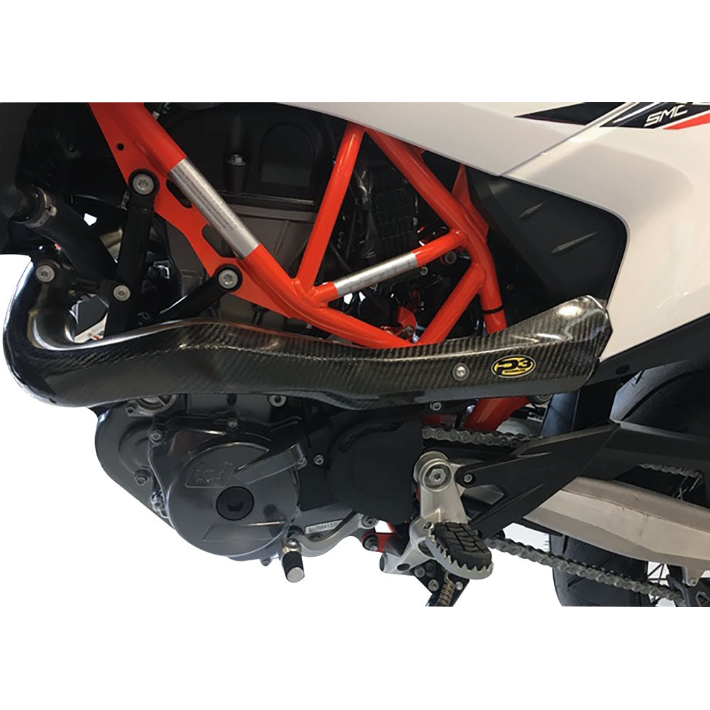 P3 Carbon MAXCoverage Head Pipe Heat Shield GASGAS ES 700 2022–2024