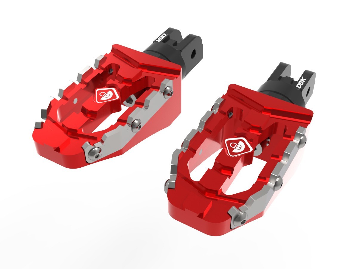DBK Adjustable Off-Road Pilot Pedals Kit (Ø6mm Pin) Ducati Diavel 2011-2022