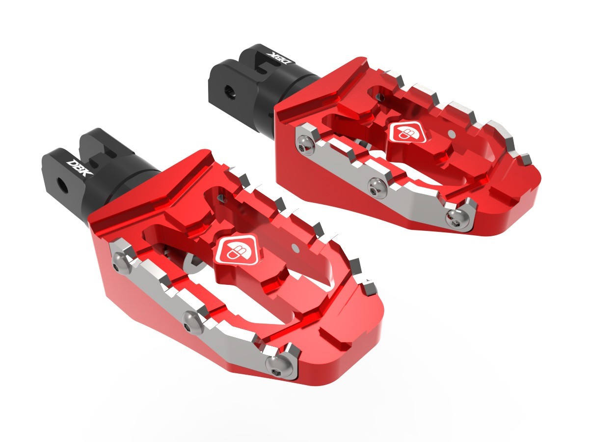 DBK Adjustable Off-Road Pilot Pedals Kit (Ø6mm Pin) Ducati Diavel 2011-2022