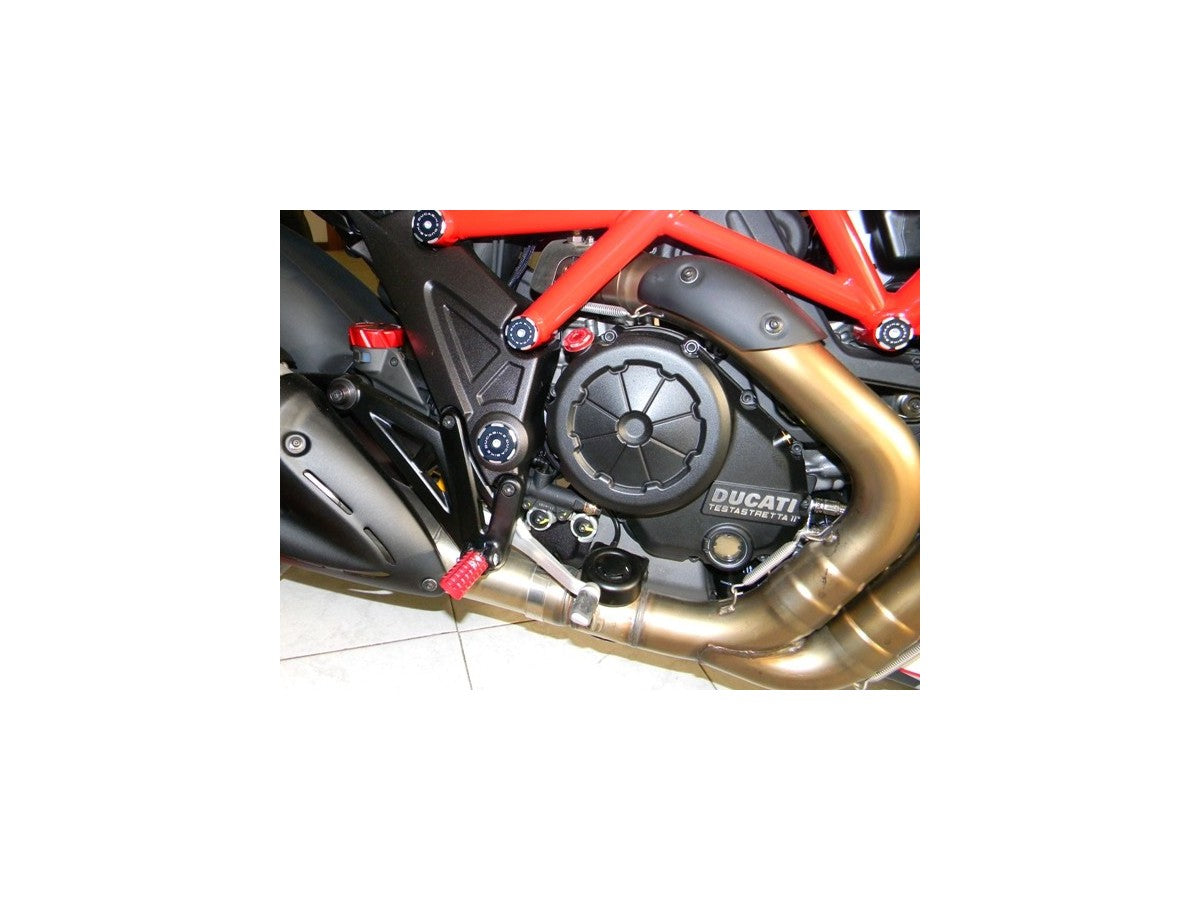 DBK Adjustable Passengers Pegs Ducati Monter 2014-2025 - Adventure Parts
