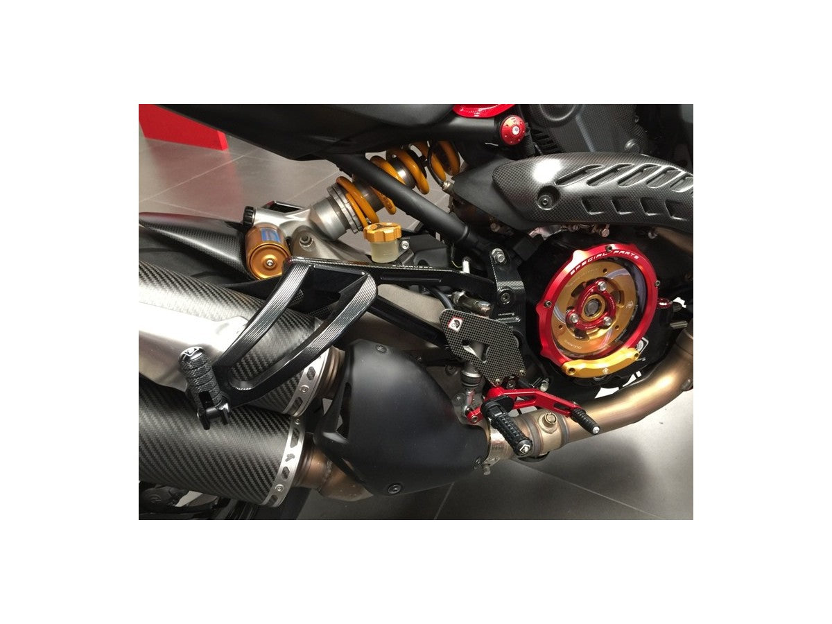 DBK Rearset Pilot Adjustable Ducati Monster 2014-2017 - Adventure Parts