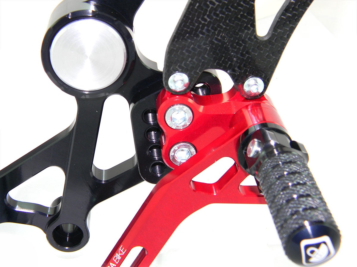 DBK Rearset Pilot Adjustable Ducati Monster 2008-2014 - Adventure Parts