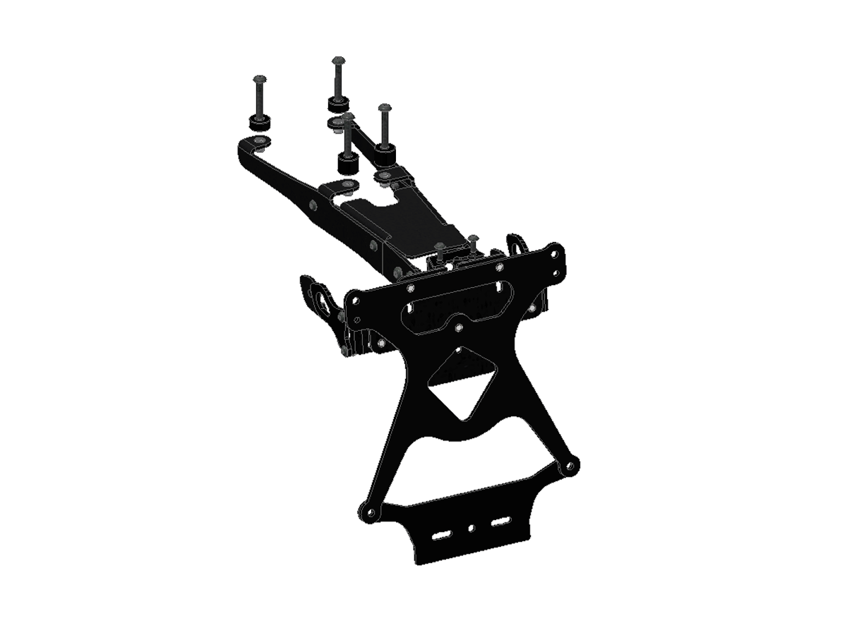 DBK Adjustable License Plate Holder Ducati Panigale 2012-2019 - Adventure Parts