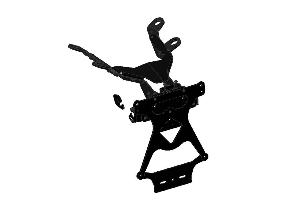 DBK Plate Holder Short Adjustable License Ducati Monster 2015-2017 - Adventure Parts