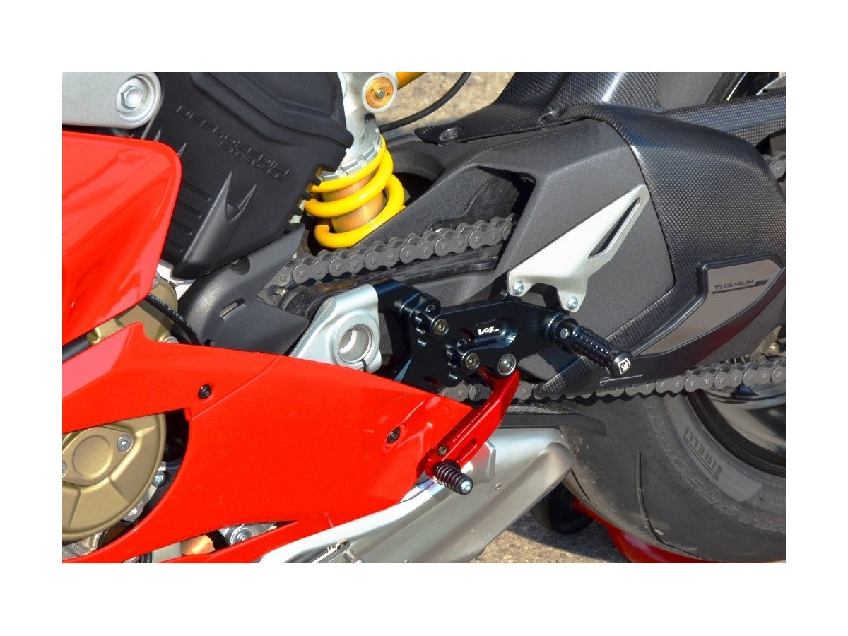 DBK Adjustable Rearset Sbk Ducati Panigale V4 2018-2025 - Adventure Parts