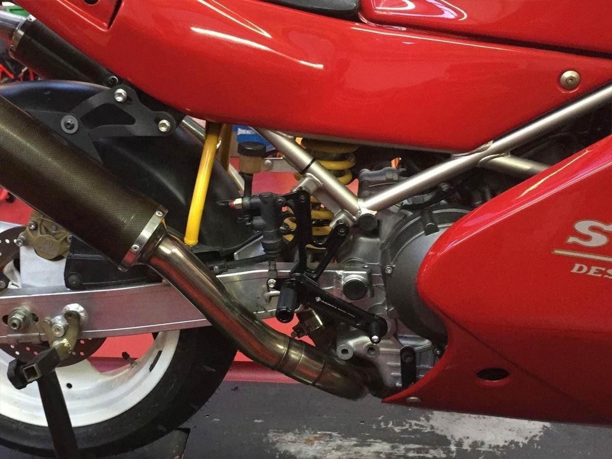 DBK Rearsets Pilot Adjustable Ducati Sport Touring ST 1997-2007 - Adventure Parts