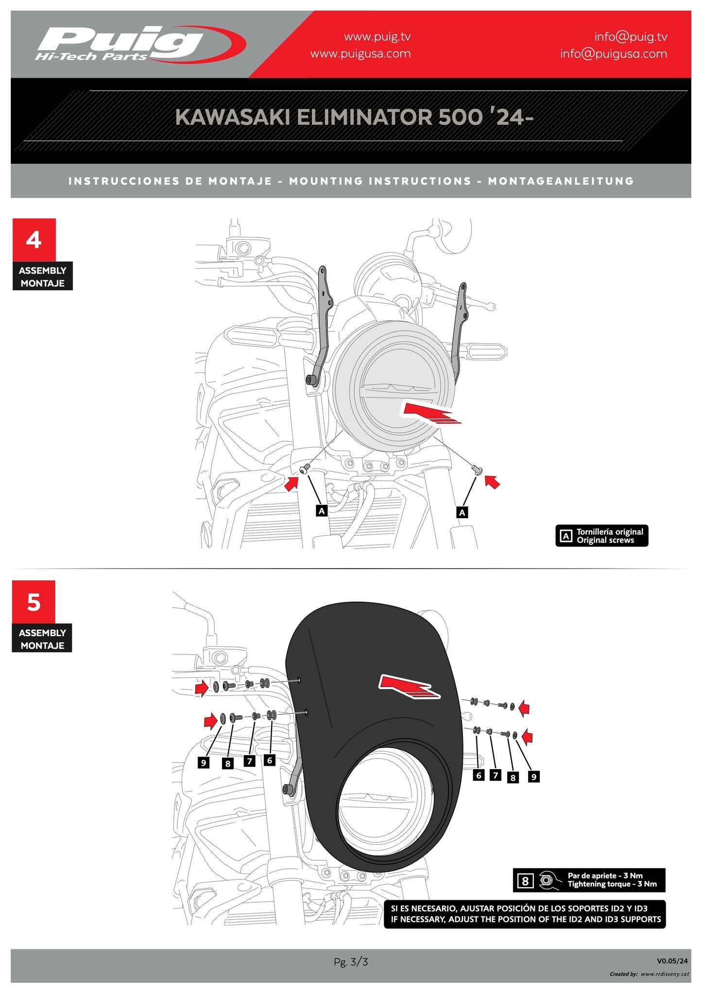 Puig Anarchy Semifairing Kawasaki Eliminator 500 2024-2025