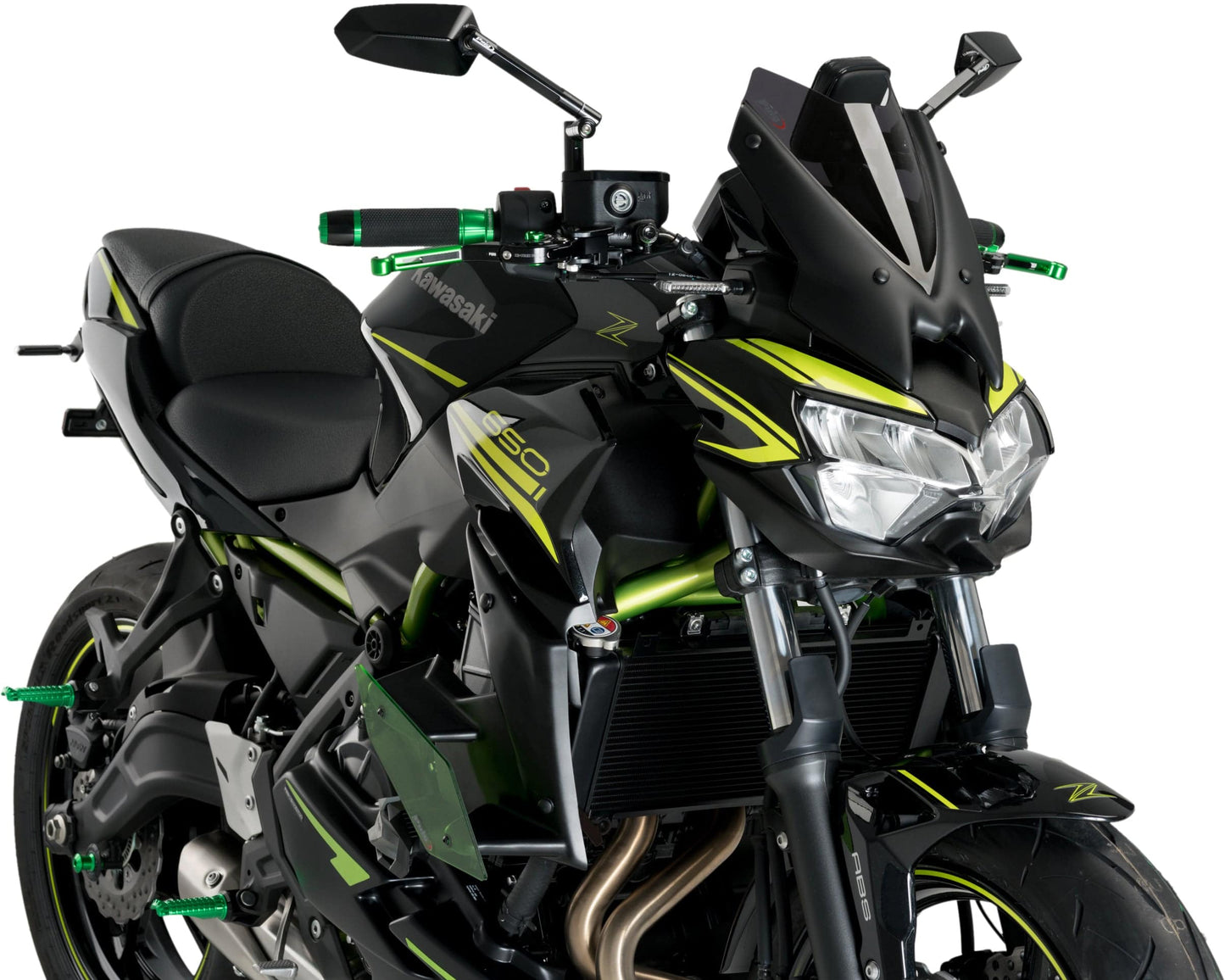 Puig Downforce Naked Side Spoilers Kawasaki Z650 2020-2025