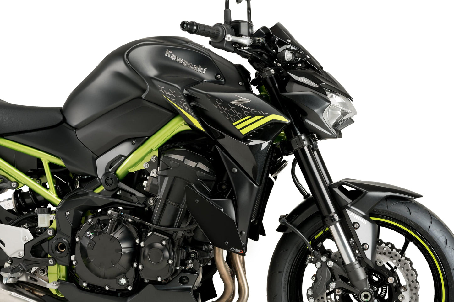 Puig Downforce Naked Side Spoilers Kawasaki Z900 2020-2024 - Adventure Parts