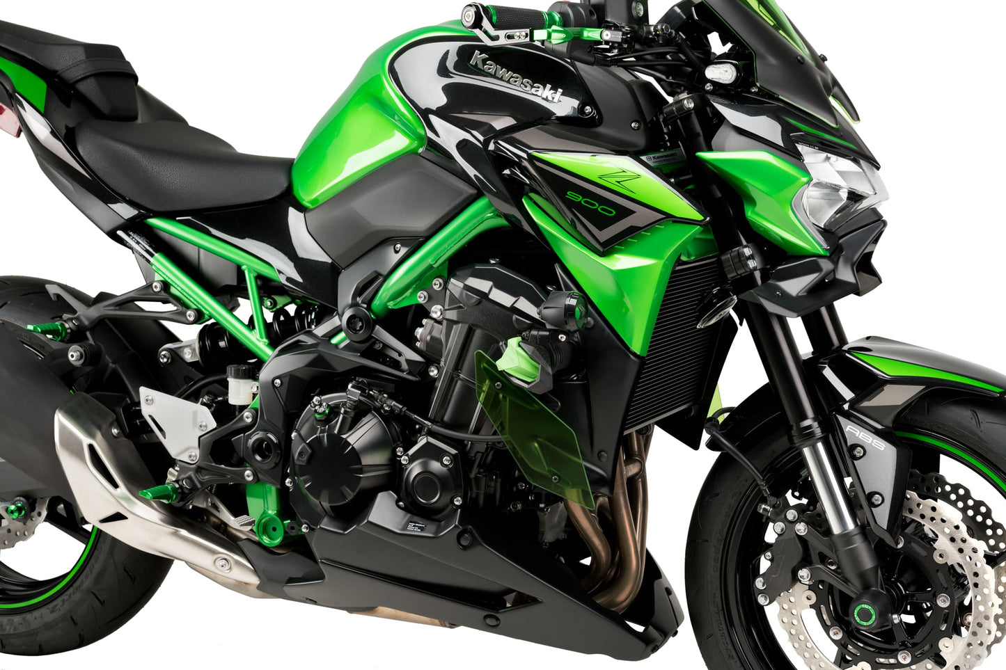 Puig Downforce Naked Side Spoilers Kawasaki Z900 2020-2024 - Adventure Parts
