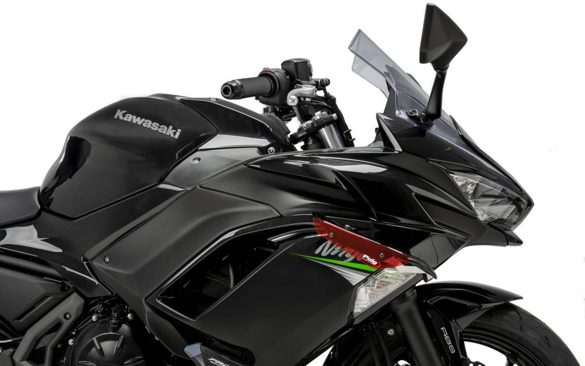 Puig Downforce Sport Side Spoilers Kawasaki Ninja 650 2020-2025 - Adventure Parts