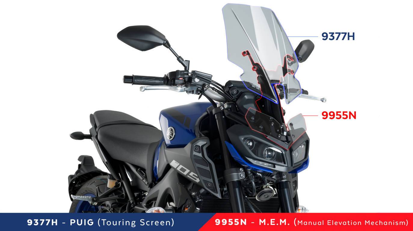 Puig MEM Manual Elevation Mechanism Yamaha MT-09 2017-2020 - Adventure Parts