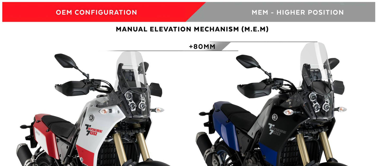 Puig MEM Manual Elevation Mechanism Yamaha Tenere 700 2019-2025 - Adventure Parts