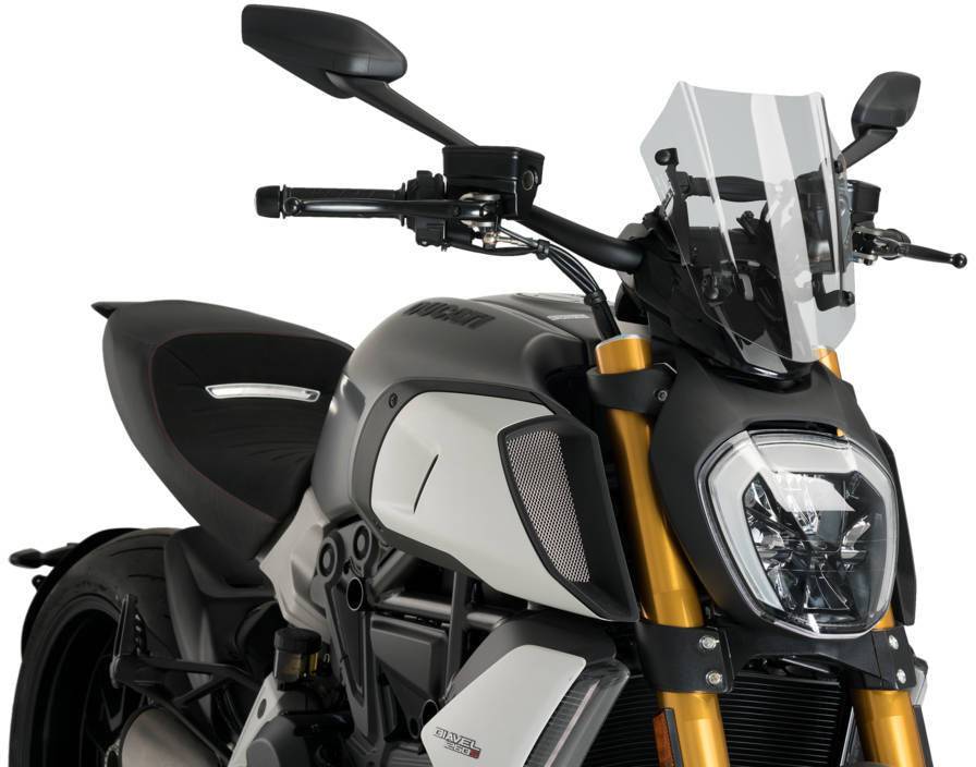 Puig New Generation Adjustable Sport Windscreen Ducati Diavel 1260 2019-2023 - Adventure Parts