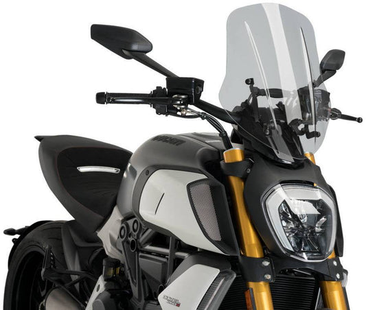 Puig New Generation Adjustable Touring Windscreen Ducati Diavel 1260 2019-2023 - Adventure Parts