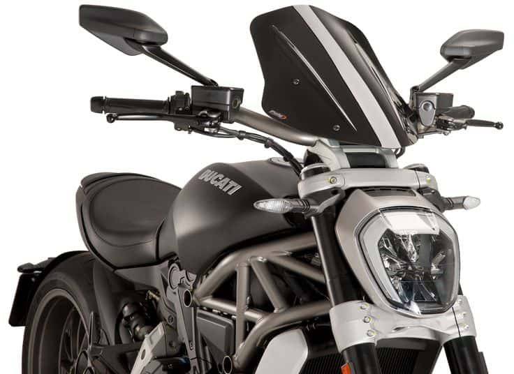 Puig New Generation Adjustable Touring Windscreen Ducati X Diavel 2016-2024 - Adventure Parts