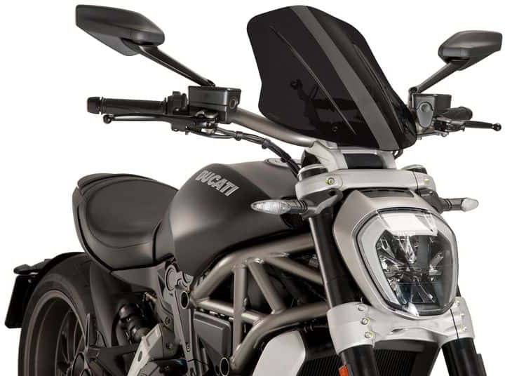 Puig New Generation Adjustable Touring Windscreen Ducati X Diavel 2016-2024 - Adventure Parts
