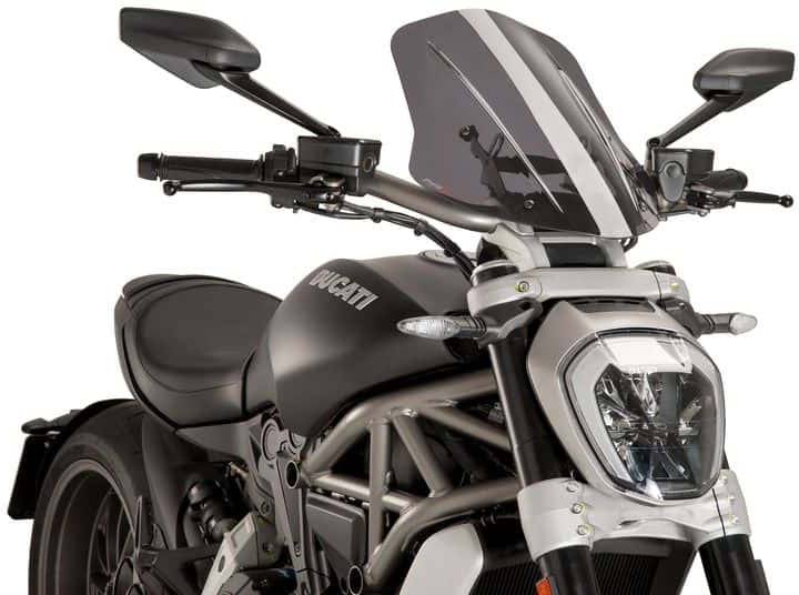 Puig New Generation Adjustable Touring Windscreen Ducati X Diavel 2016-2024 - Adventure Parts