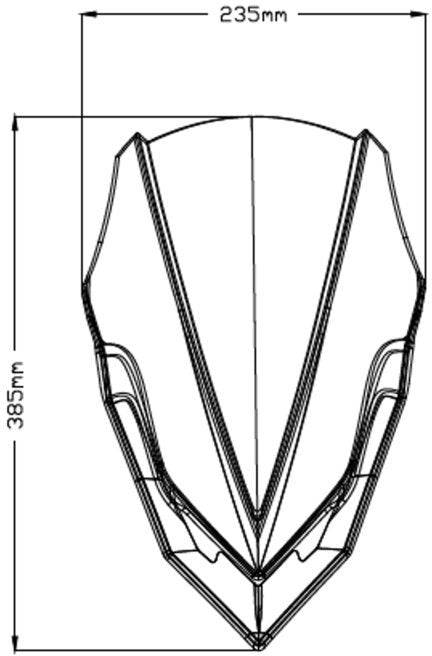 Puig New Generation Sport Windscreen Kawasaki Z900 2017-2019 - Adventure Parts