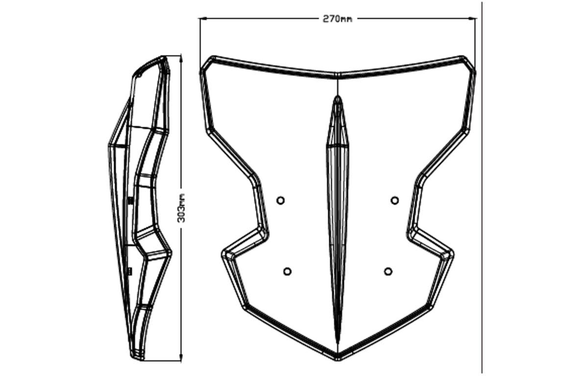 Puig New Generation Sport Windscreen Yamaha MT-03 2020-2025