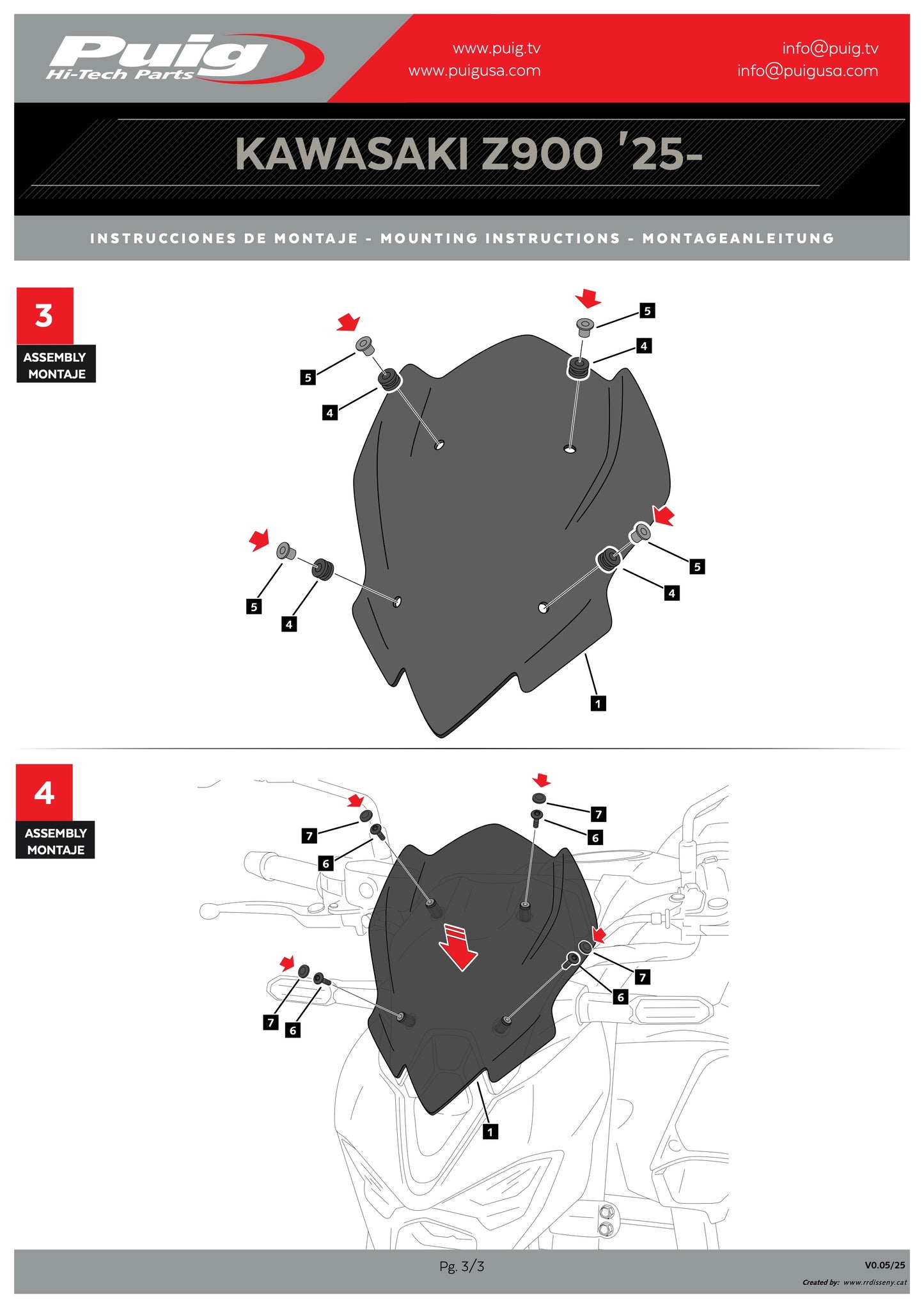 Puig New Generation Sport Kawasaki Z900SE 2025