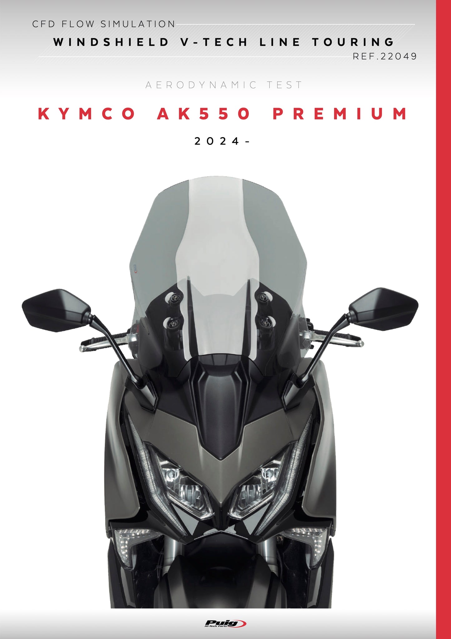 Puig V-Tech Touring Windshield Kymco AK550 Premium 2024-2025 - Adventure Parts