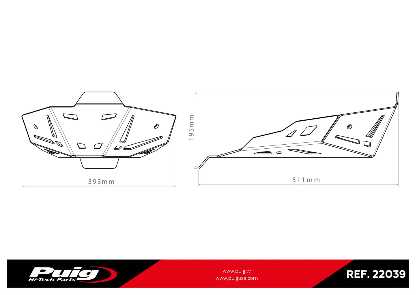 Puig Oil-Carter Guard Skid Plate Yamaha Tenere 700 2019-2025