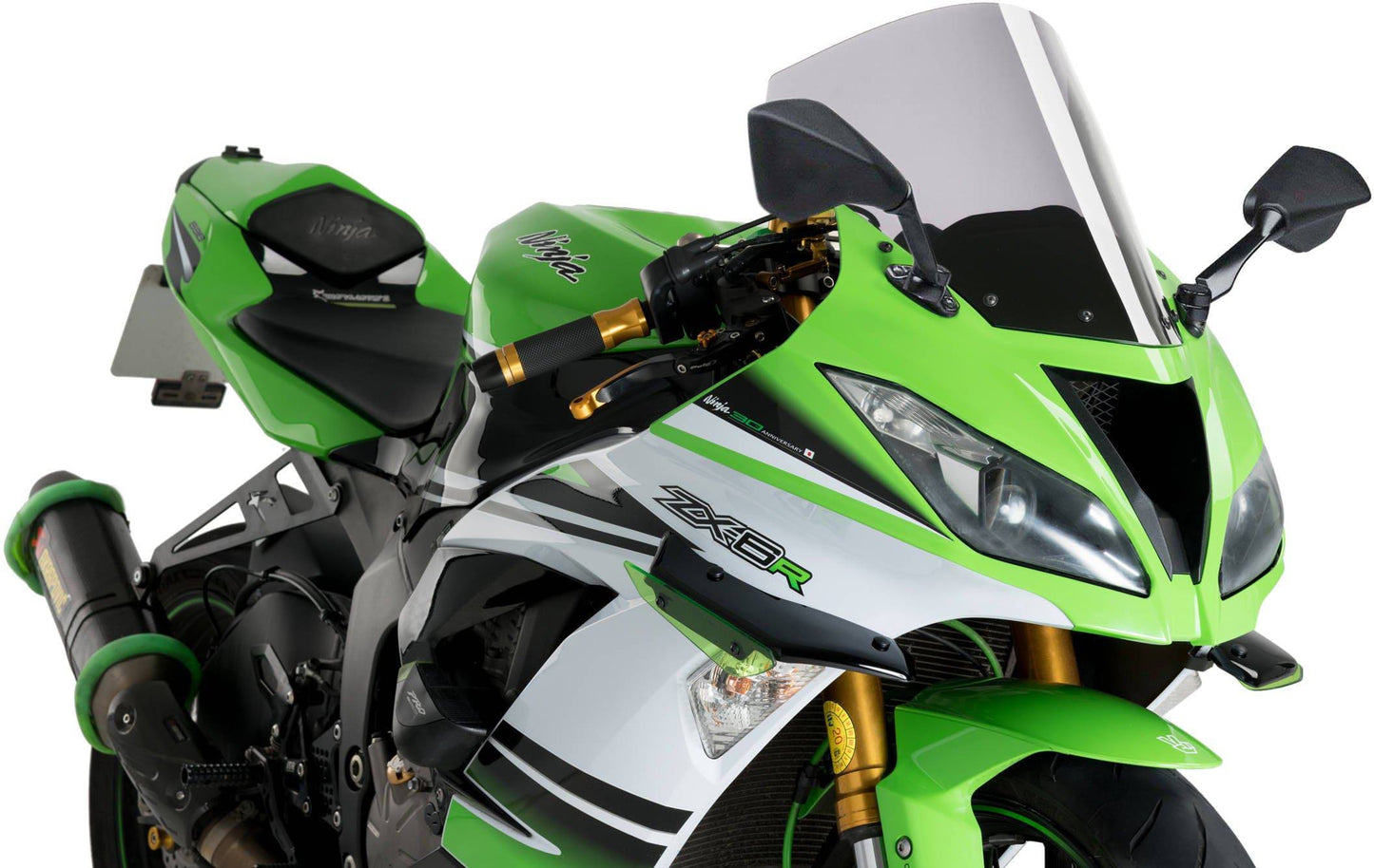 Puig R-Racer Windscreen Kawasaki Ninja ZX-6R 2017-2023, 636 2013-2017 - Adventure Parts