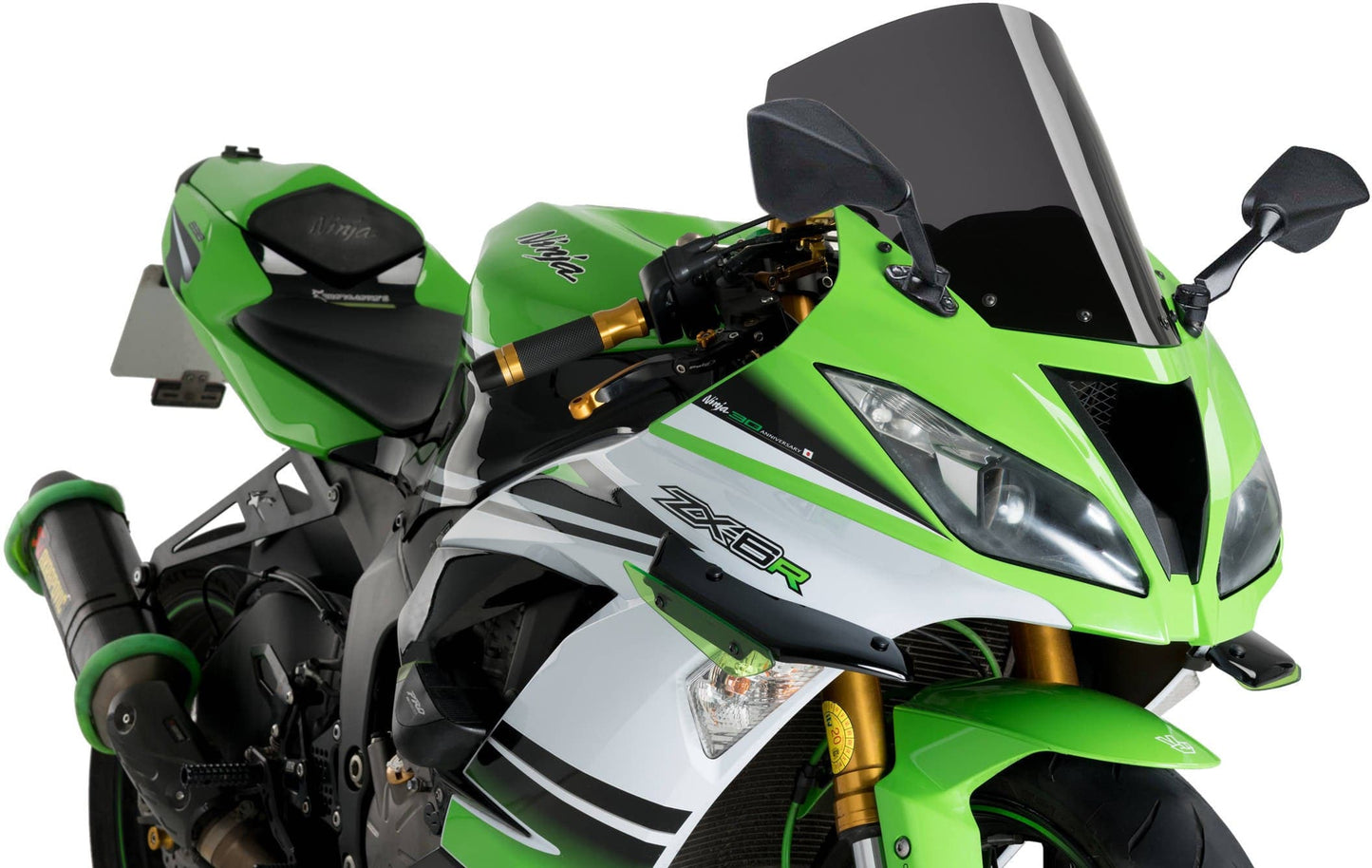 Puig R-Racer Windscreen Kawasaki Ninja ZX-6R 2017-2023, 636 2013-2017 - Adventure Parts