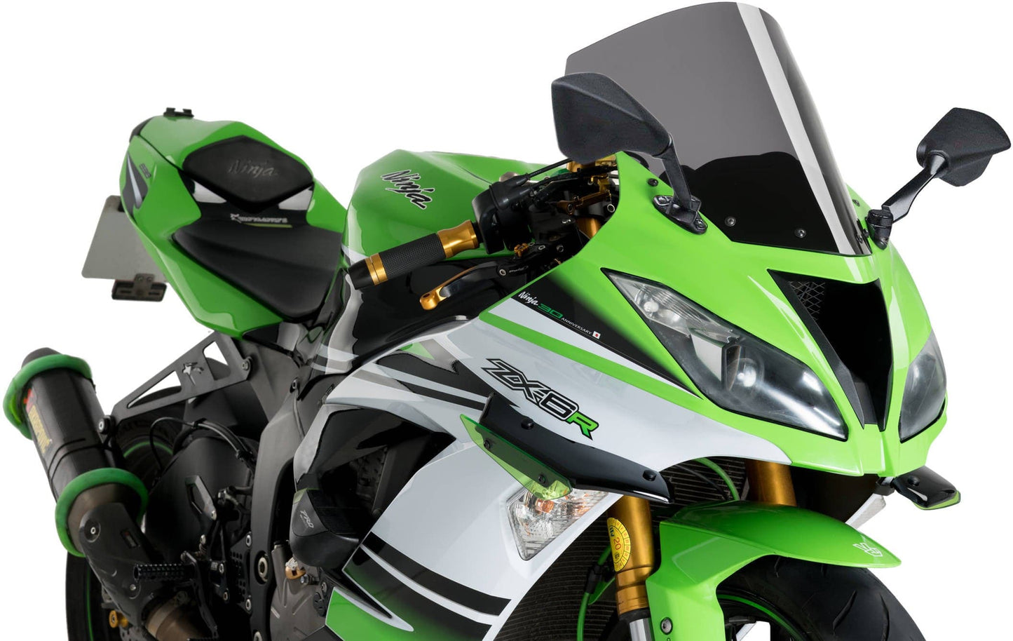 Puig R-Racer Windscreen Kawasaki Ninja ZX-6R 2017-2023, 636 2013-2017 - Adventure Parts