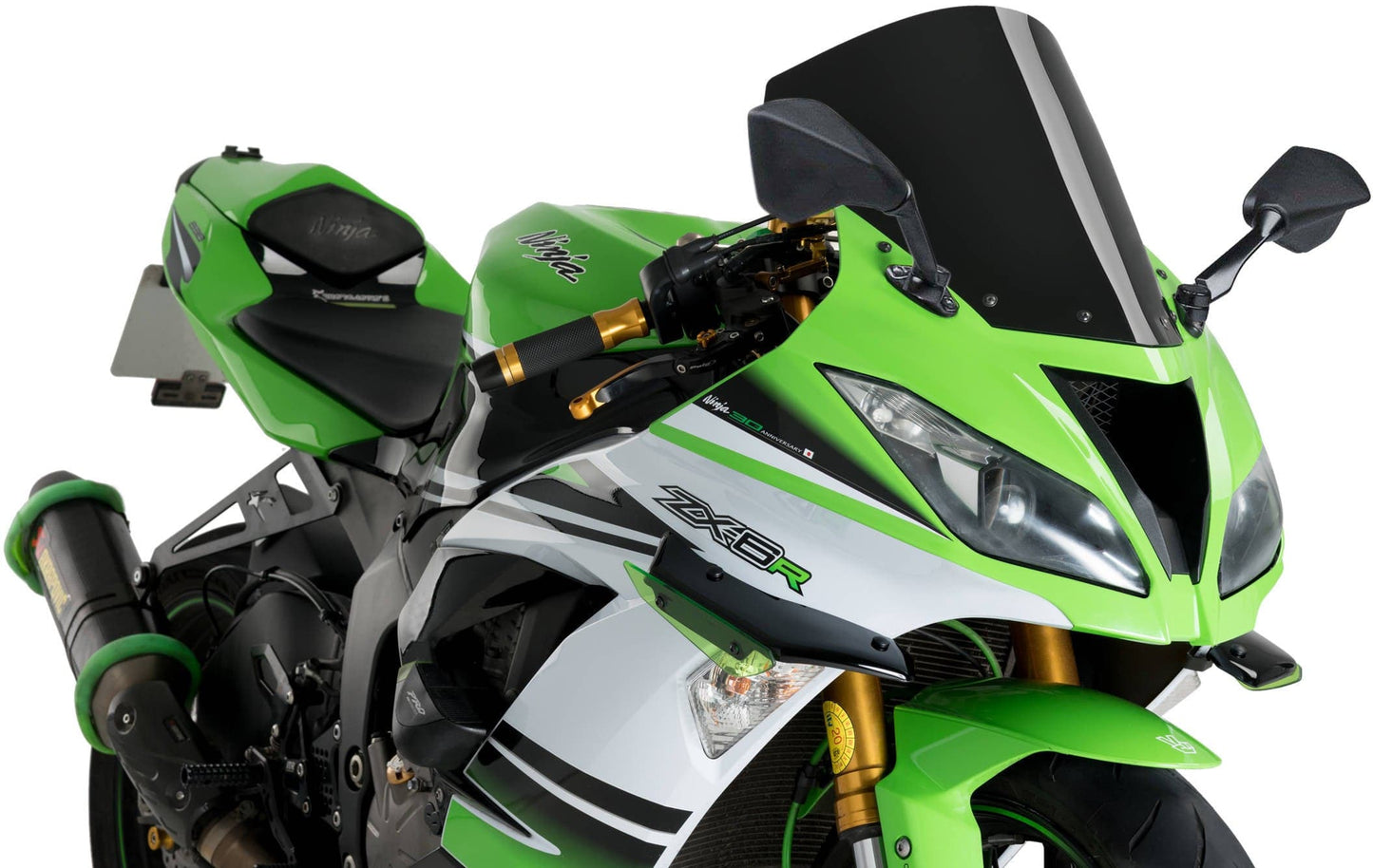 Puig R-Racer Windscreen Kawasaki Ninja ZX-6R 2017-2023, 636 2013-2017 - Adventure Parts