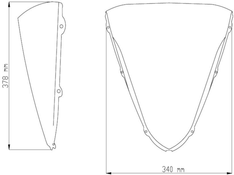 Puig Standard Windscreen Kawasaki Ninja ZX14R ZX-14R 2006-2023 - Adventure Parts