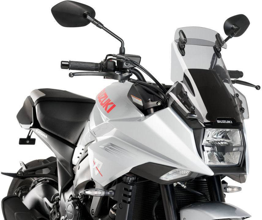 Puig Touring Windscreen w/ Visor Suzuki GSX-S1000 Katana 2019-2025 - Adventure Parts