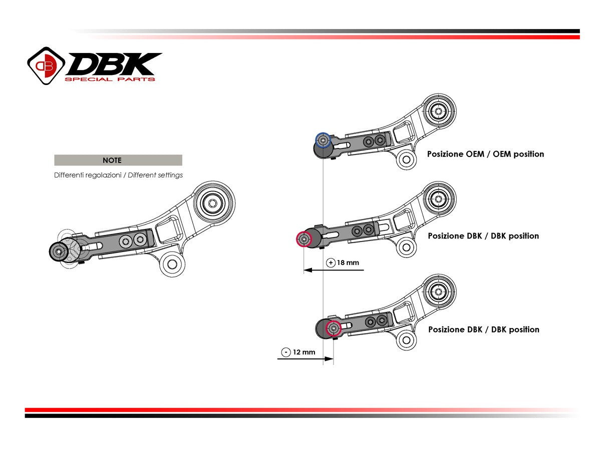 DBK Lever Adjustable Gear BMW R1300GS 2024-2025 - Adventure Parts
