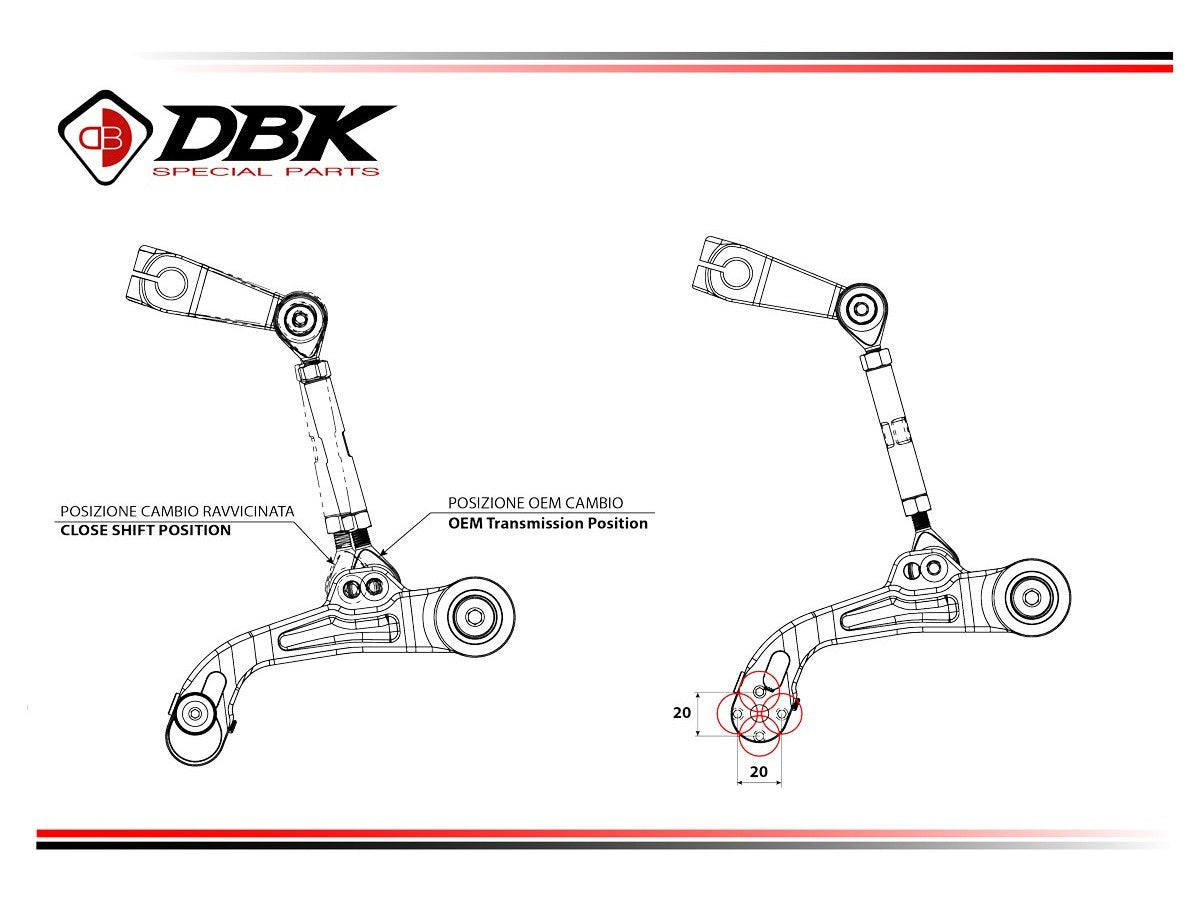 DBK Shift Lever Ducati Multistrada V2 /S 2025 - Adventure Parts