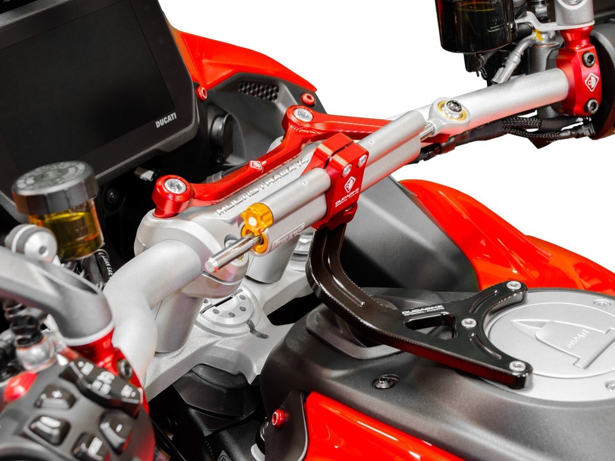 DBK Steering Damper Mount Kit Ducati Multistrada V4 2021-2025 - Adventure Parts