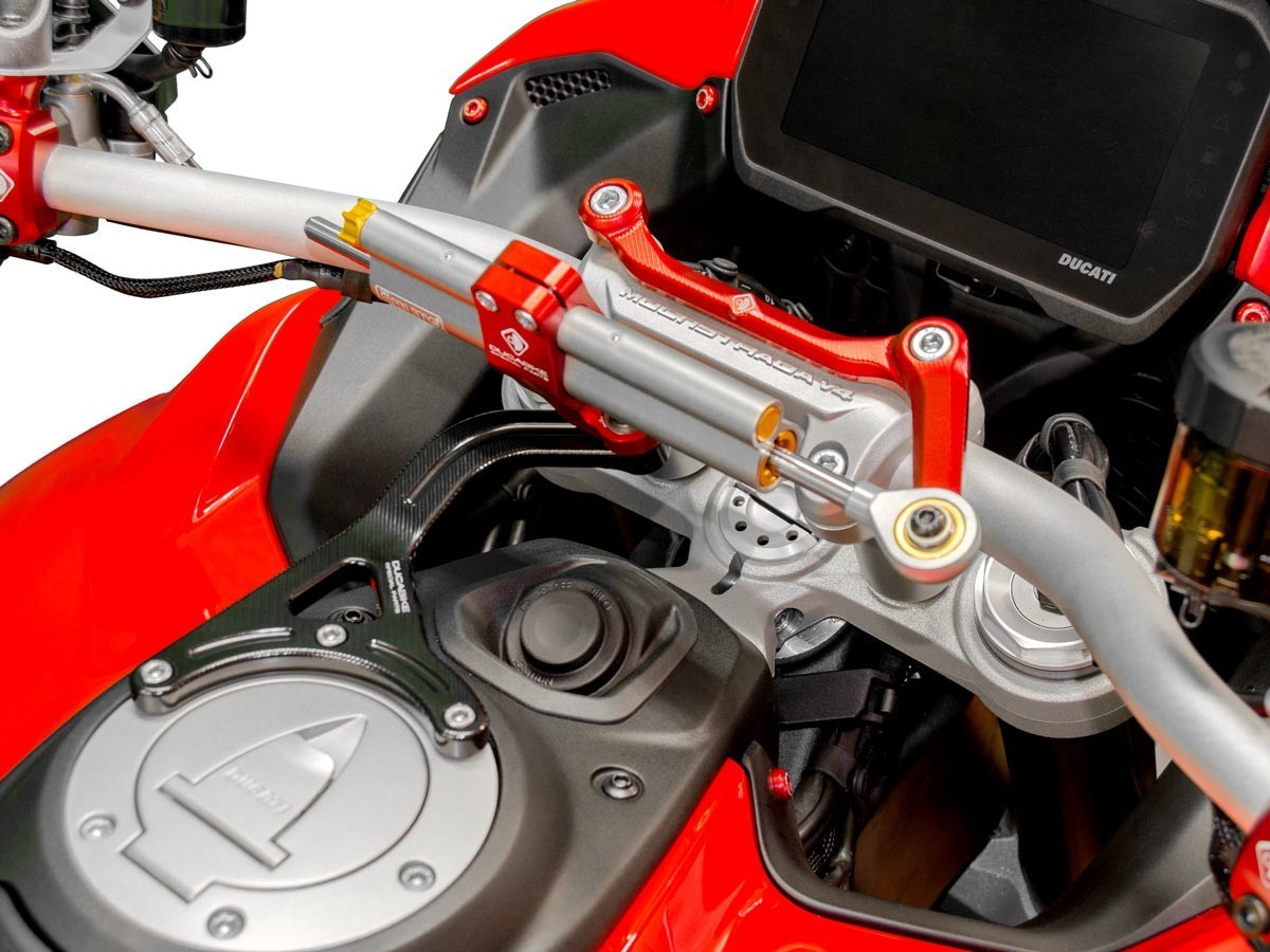 DBK Steering Damper Mount Kit Ducati Multistrada V4 2022-2025 - Adventure Parts