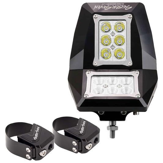 Sector Seven Spectrum LED Light Mirror Kit with Infinity Mounts Segway Villain SX10 E 2023-2025