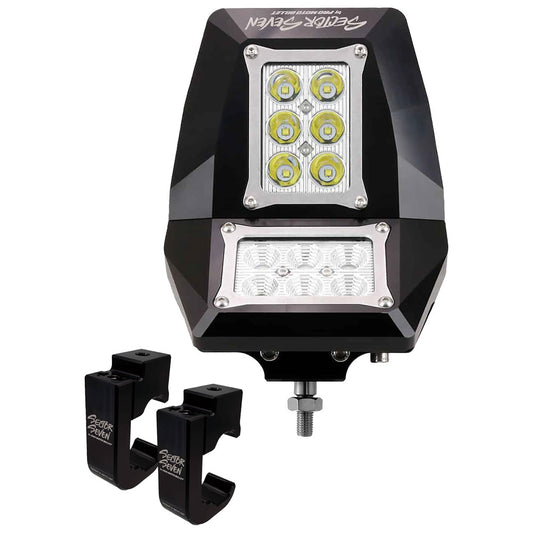 Sector Seven Spectrum LED Light Mirror Kit with Threaded Universal Clamps Segway Villain SX10 E 2023-2025
