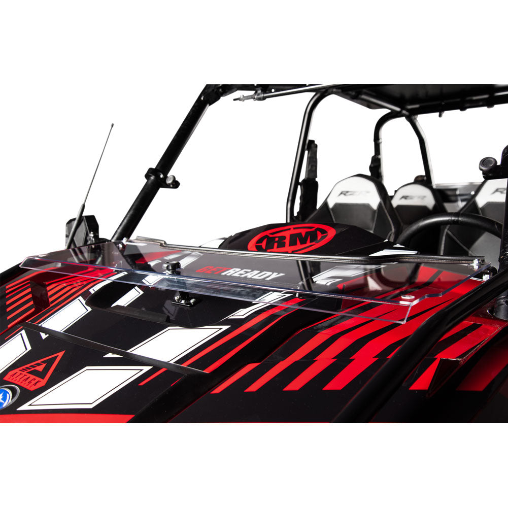 Tusk UTV Hard Coated Hinged Windshield +2-inch Polaris RZR 4 900 2014-2020 - Adventure Parts